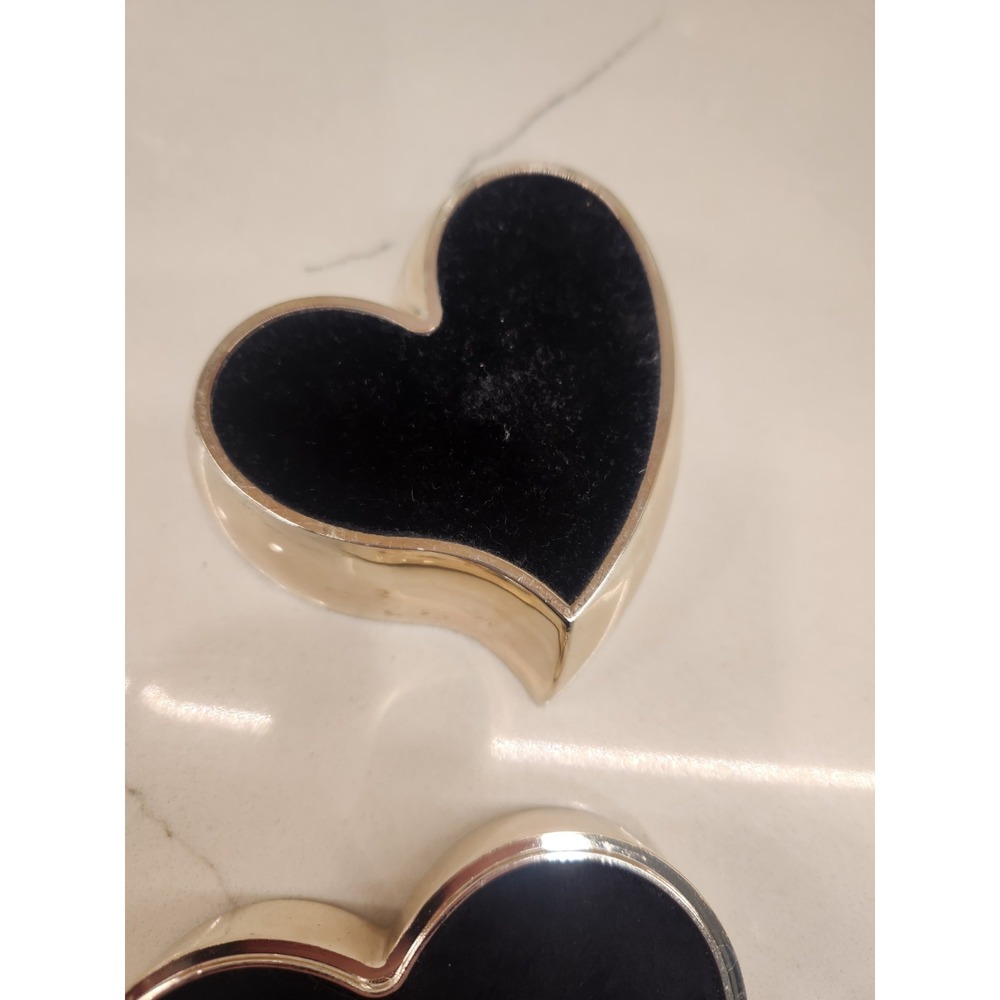 Swarovski Silver-Plated Trinket Heart Jewelry Box W/Loose Clear Crystals‎ In Lid - Picture 8 of 11